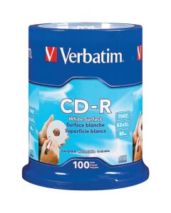 Verbatim 94712 700MB 80-Minute 52x CD-Rs, 100-ct Spindle